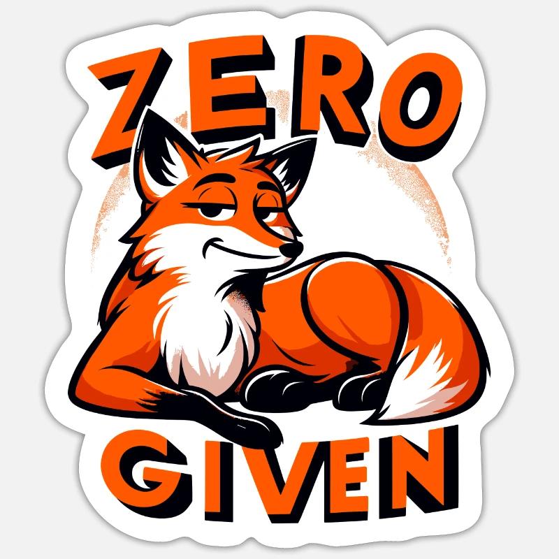 Zero Given - Fox Illustration Sticker size S (10 x 10 cm)