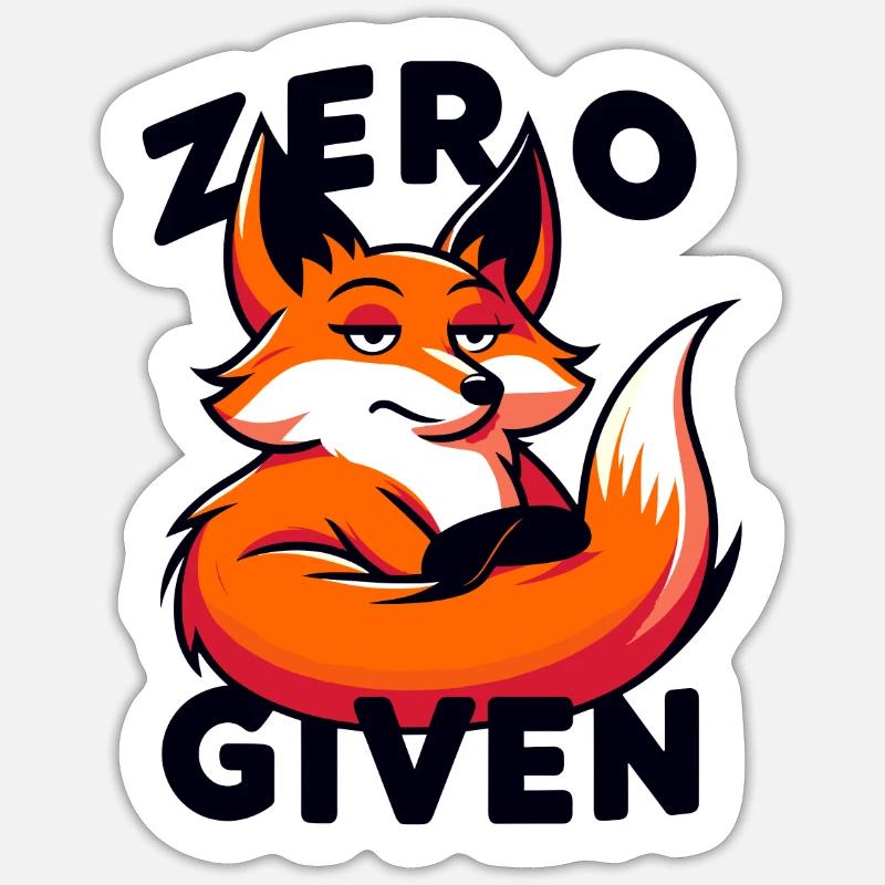 Zero Given - Fuchs Illustration Sticker Größe S (10 x 10 cm)