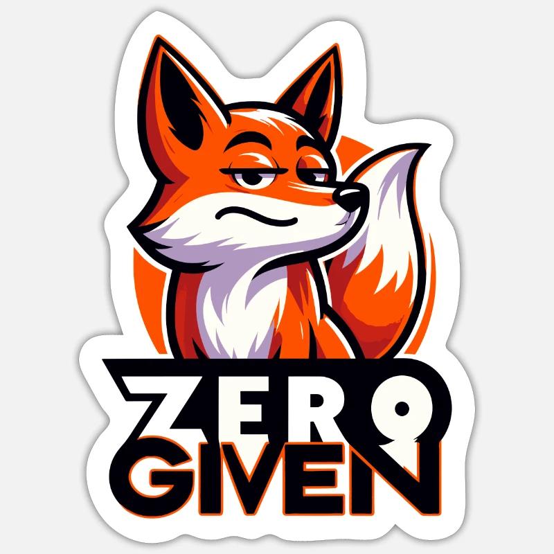 Zero Given - Fox Illustration Sticker size S (10 x 10 cm)