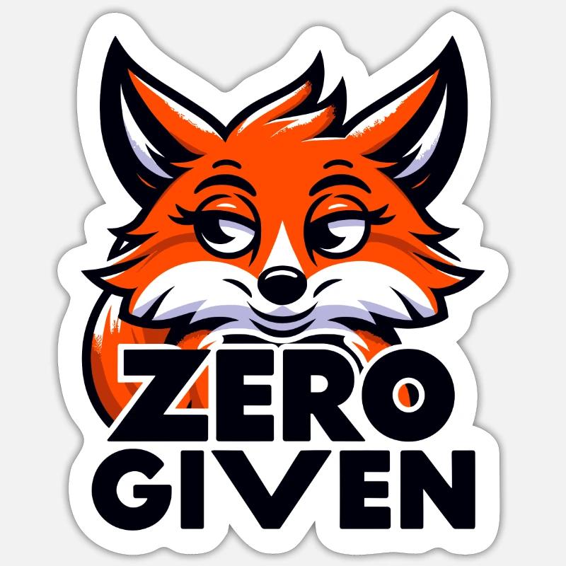 Zero Given - Fuchs Illustration Sticker Größe S (10 x 10 cm)