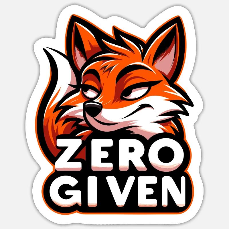 Zero Given - Fuchs Illustration Sticker Größe S (10 x 10 cm)