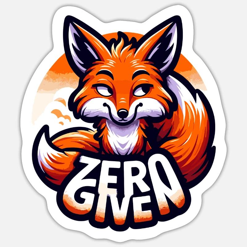 Zero Given - Fuchs Illustration Sticker Größe S (10 x 10 cm)
