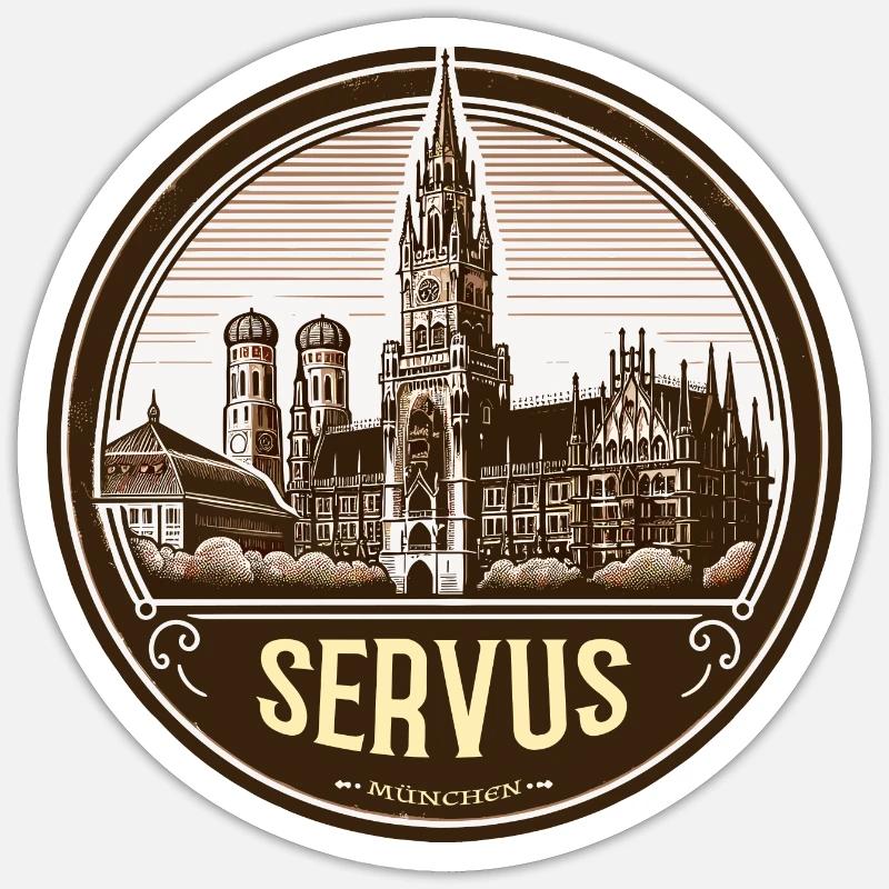Servus Munich Logo Sticker size S (10 x 10 cm)