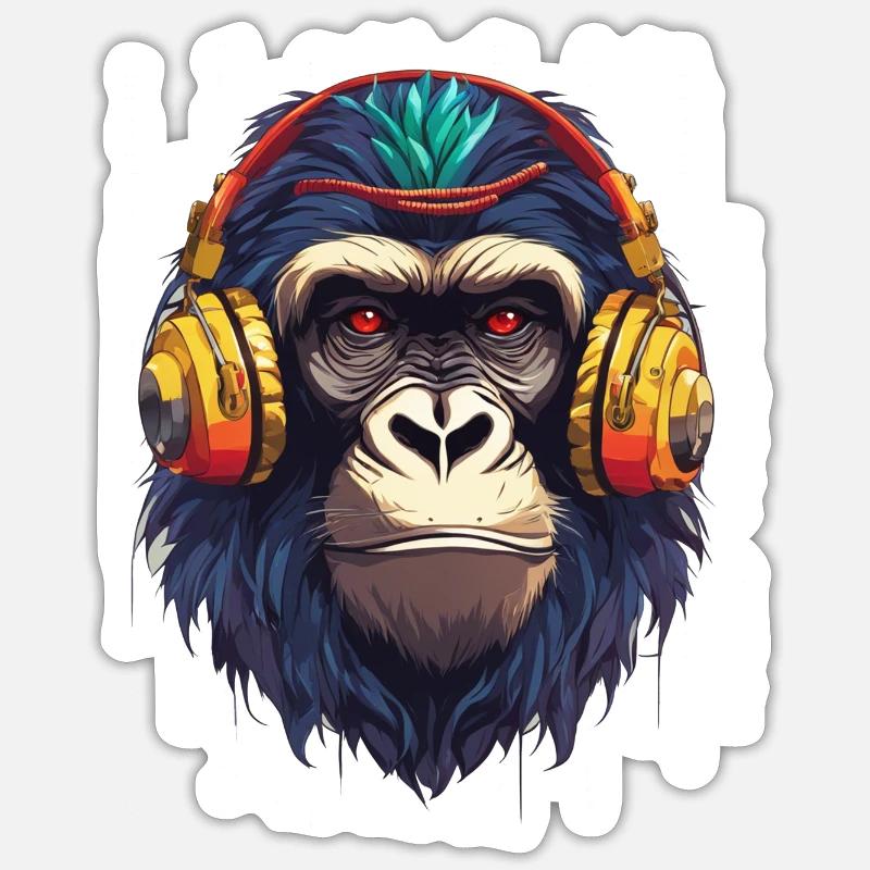 Mesmerizing Gorilla Sticker size S (10 x 10 cm)