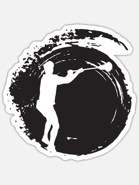 LSM Lacrosse - Sticker Größe S (10 x 10 cm) - Mattweiß