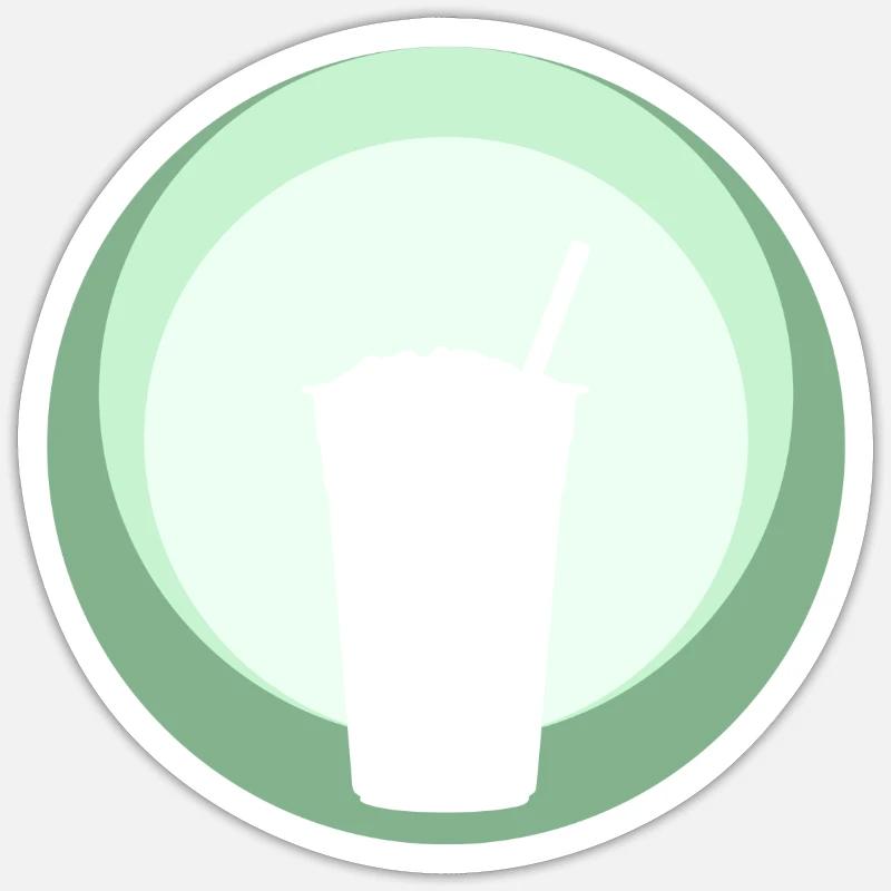 Tee Bubble Tea Bubble - Sticker Größe S (10 x 10 cm) - Mattweiß