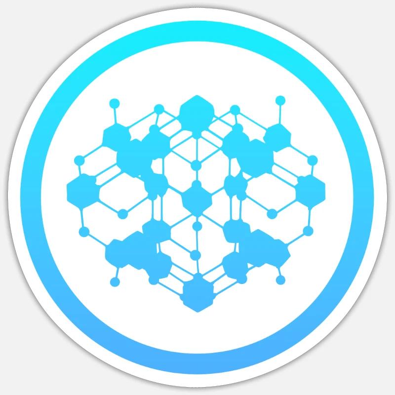 Kryptowährung Cryptocurrency Cryptowährung - Sticker Größe S (10 x 10 cm) - Mattweiß