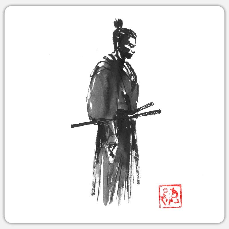 Samurai Profile Sticker size S (10 x 10 cm)