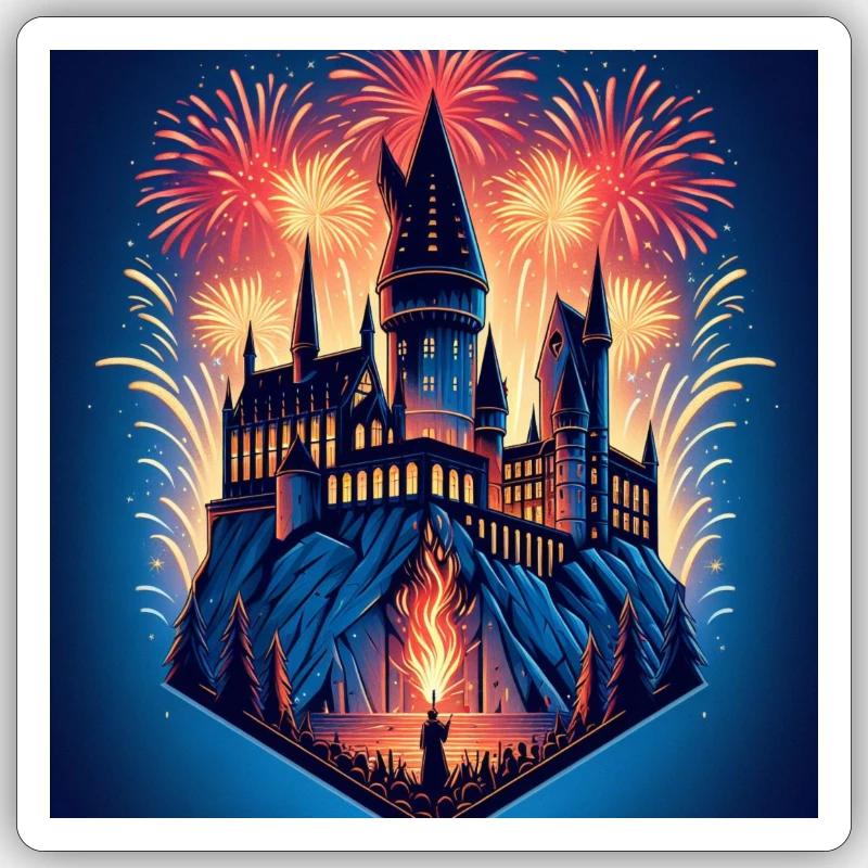 Magic Castle 3 - Sticker size S (10 x 10 cm) - white matte