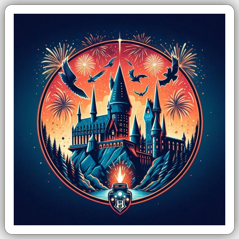 Magic Castle 2 - Sticker size S (10 x 10 cm) - white matte