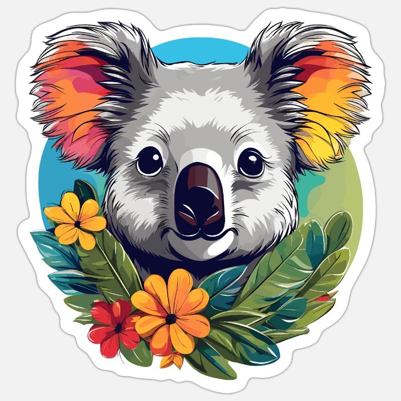 Koala - Sticker size S (10 x 10 cm) - white matte