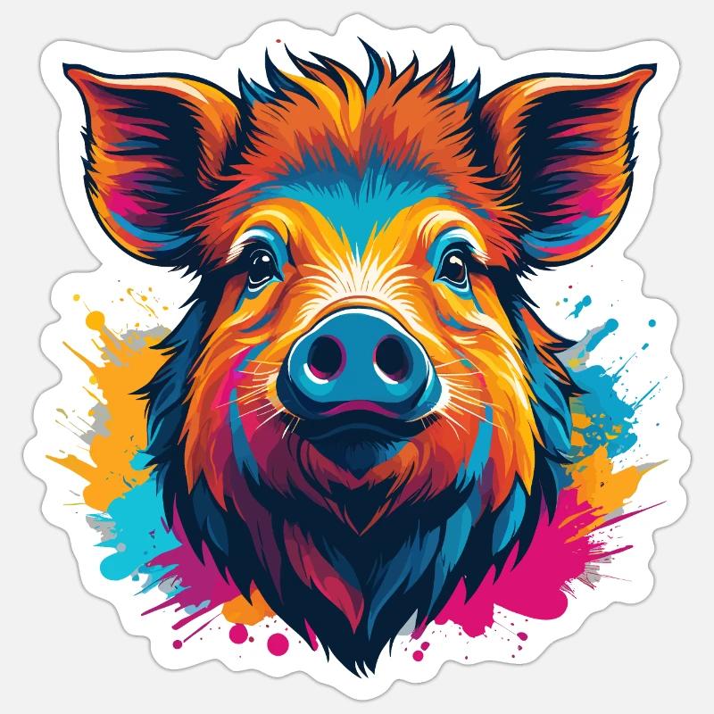 Eber Sticker Größe S (10 x 10 cm)