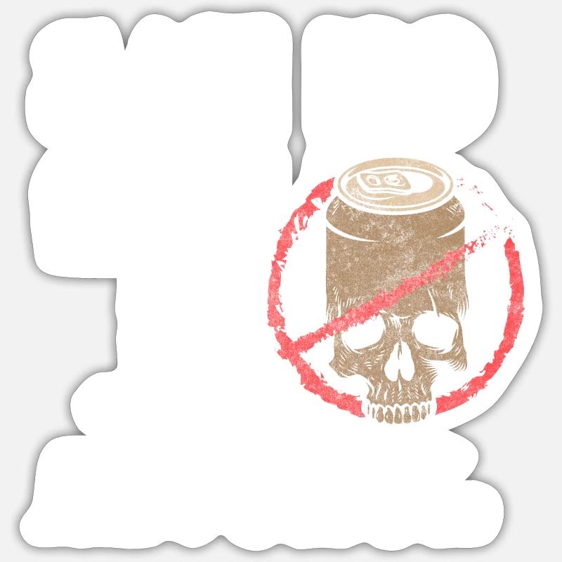Non-Alcoholic Alcoholics Drinking Reboot - Sticker size S (10 x 10 cm) - white matte