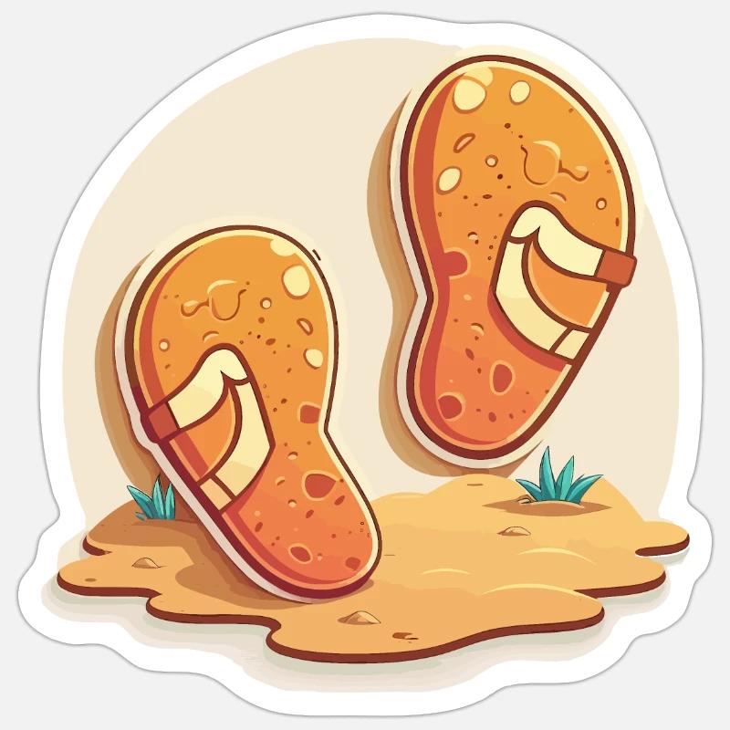 Der Strandräuber Sticker Größe S (10 x 10 cm)