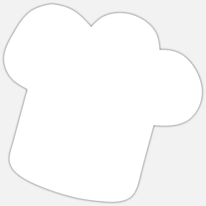 Toque - Sticker taille S (10 x 10 cm) - blanc mat