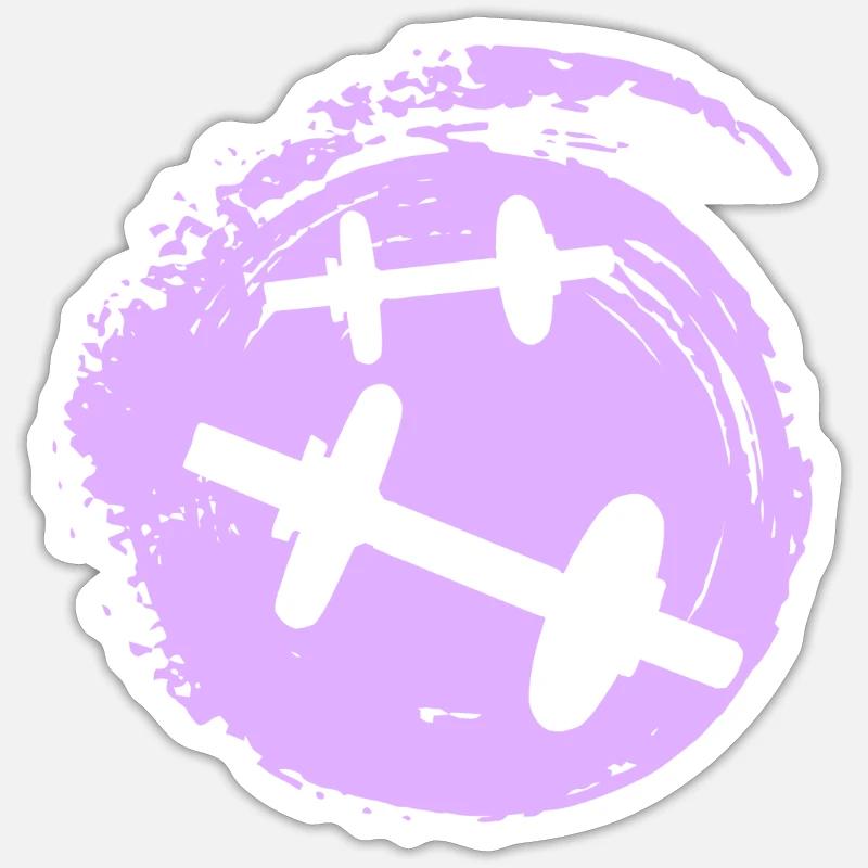 Weight training Strength training Sticker size S (10 x 10 cm)