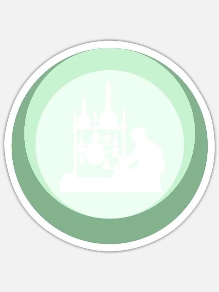 Biochemie Chemisch Chemisch - Sticker Größe S (10 x 10 cm) - Mattweiß