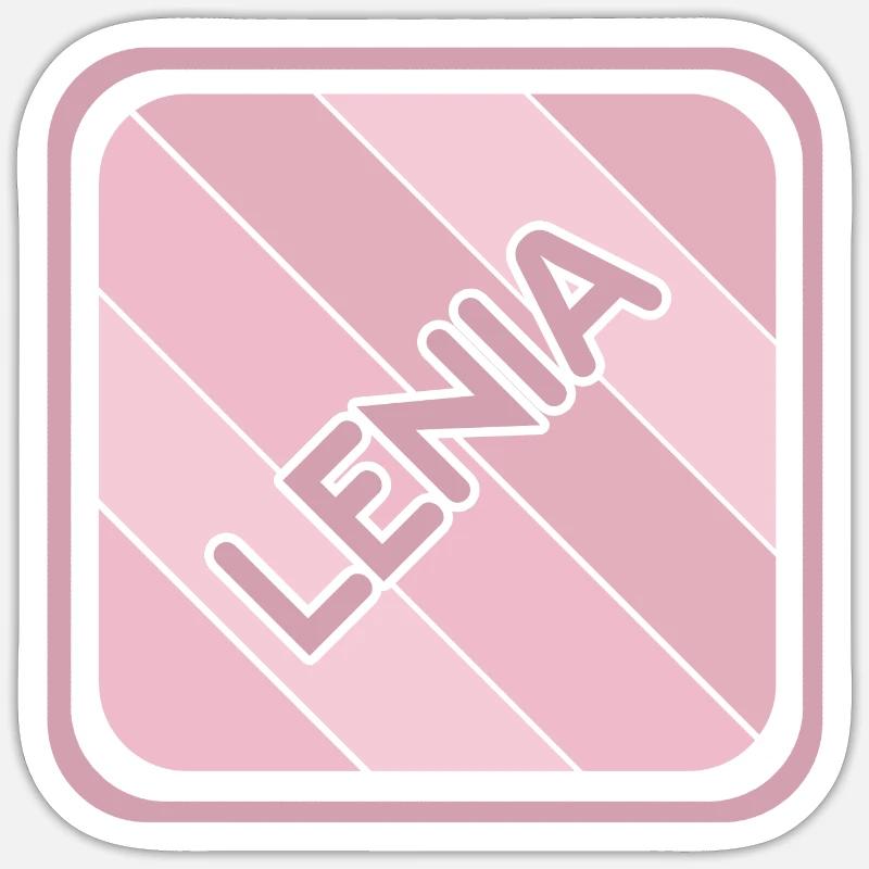 First name Lenia - Sticker size S (10 x 10 cm) - white matte