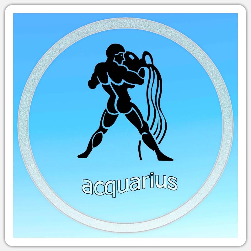 acquarius - Sticker size S (10 x 10 cm) - white matte