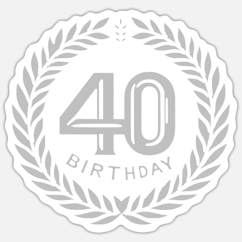 Quarante 40 Sticker taille S (10 x 10 cm)