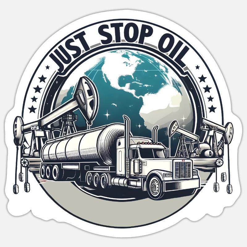 Stoppen Sie einfach das Öl Sticker Größe S (10 x 10 cm)