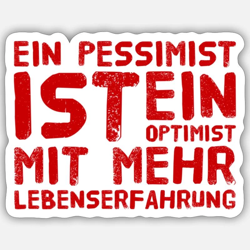 Lebenserfahrung hilft - Sticker Größe S (10 x 10 cm) - Mattweiß