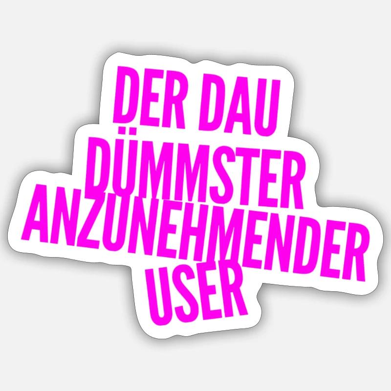 ich bin ein DAU Sticker Größe S (10 x 10 cm)