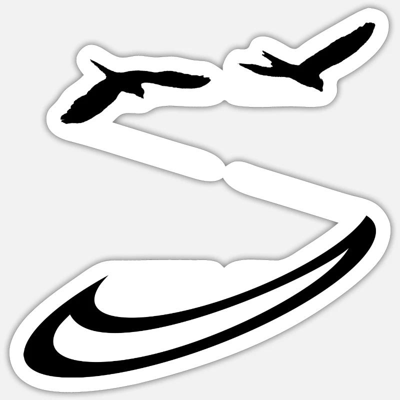 Lächle das Leben an - Sticker Größe S (10 x 10 cm) - Mattweiß