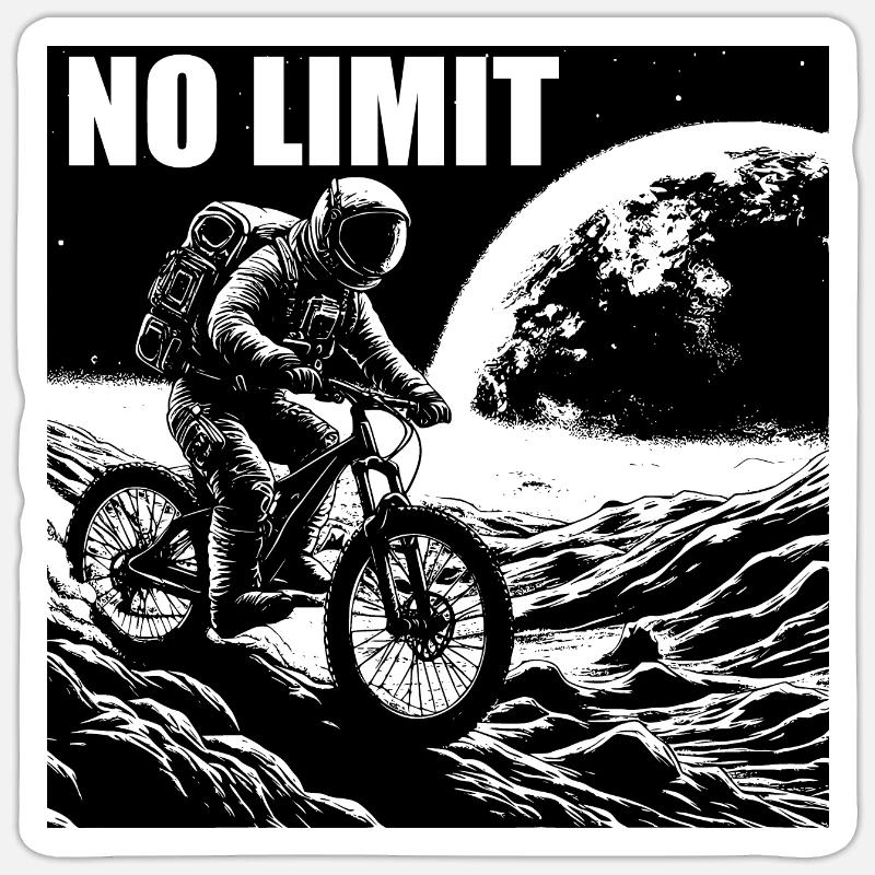 NO LIMIT - Sticker taille S (10 x 10 cm) - blanc mat