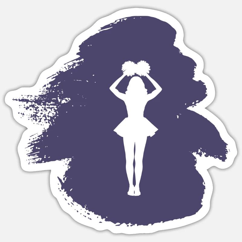 Mädchen Bommel Mädchen Sticker Größe S (10 x 10 cm)