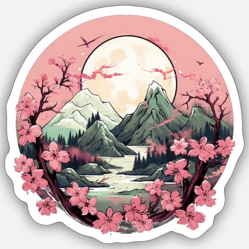 Summit-Symphonie - Sticker Größe S (10 x 10 cm) - Mattweiß
