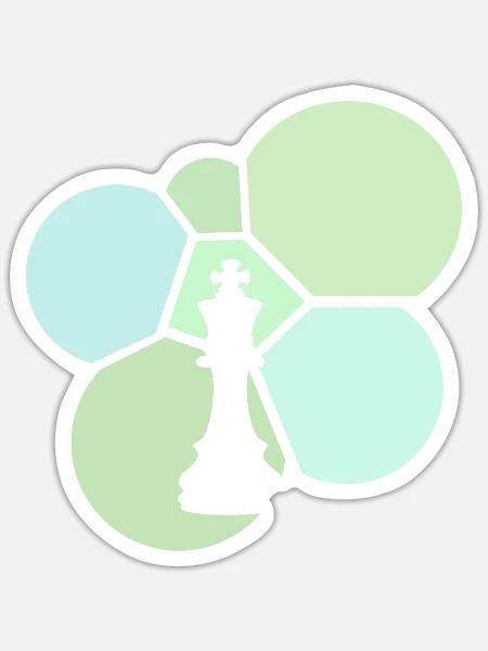 Schachmatt Schachspieler Schachbrett - Sticker Größe S (10 x 10 cm) - Mattweiß
