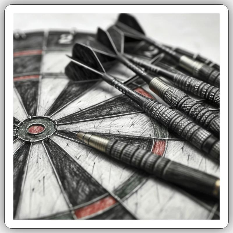 Dartboard Sticker Größe S (10 x 10 cm)