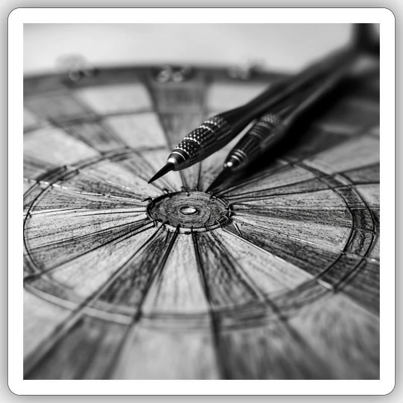 Dartboard - Sticker size S (10 x 10 cm) - white matte