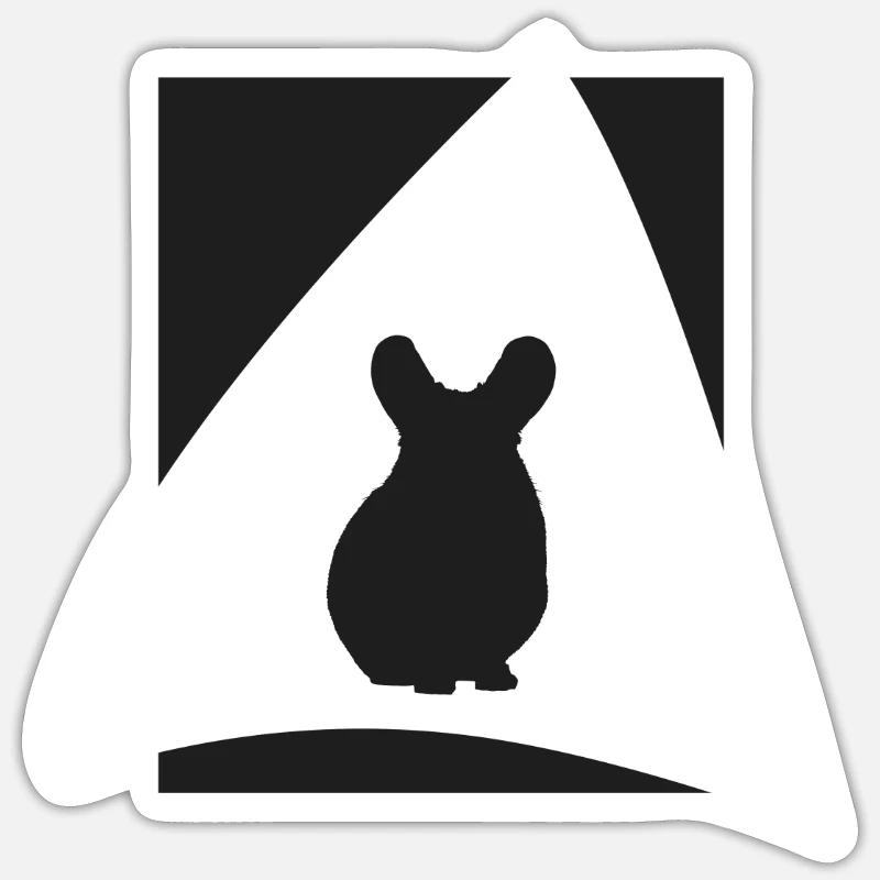 Hamster mouse mouse - Sticker size S (10 x 10 cm) - white matte