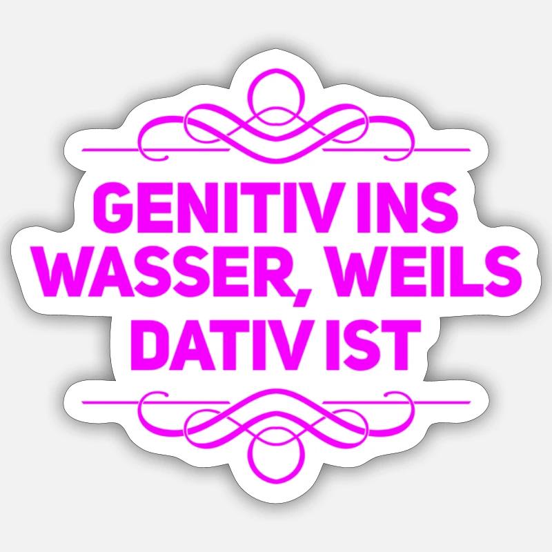Dativ - Sticker Größe S (10 x 10 cm) - Mattweiß