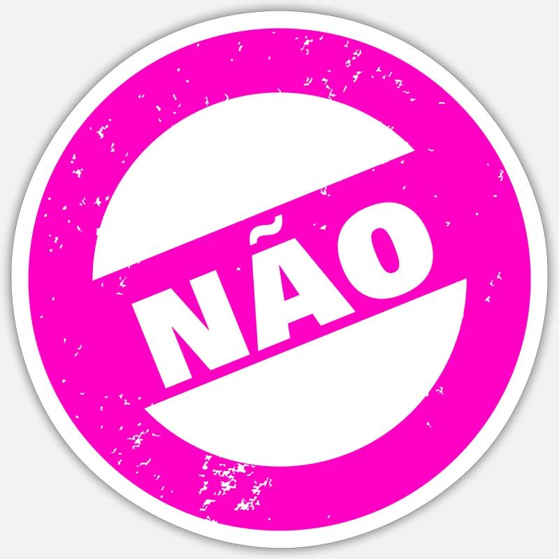 NÃO - Sticker taille S (10 x 10 cm) - blanc mat