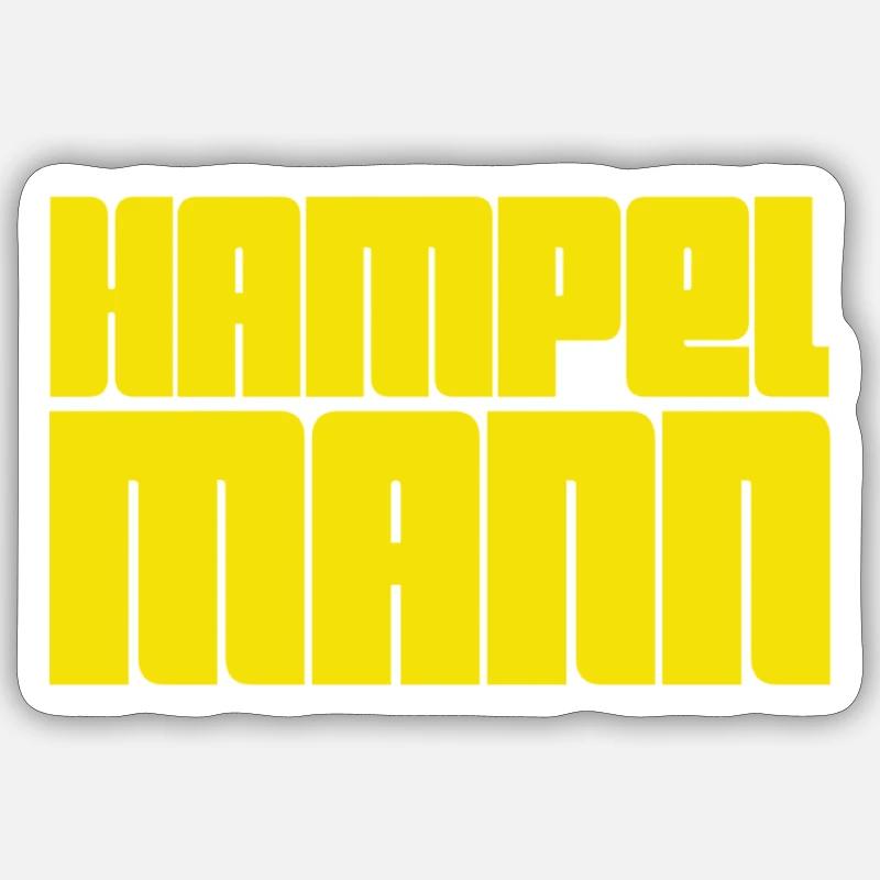 ich bin ein Hampelmann - Sticker Größe S (10 x 10 cm) - Mattweiß
