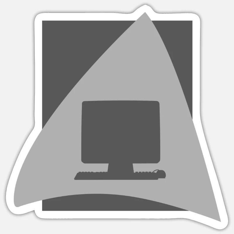 PC Computer Science Tech Sticker size S (10 x 10 cm)