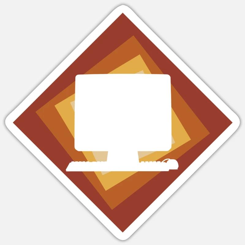 Computer Computer Work Tech Sticker size S (10 x 10 cm)