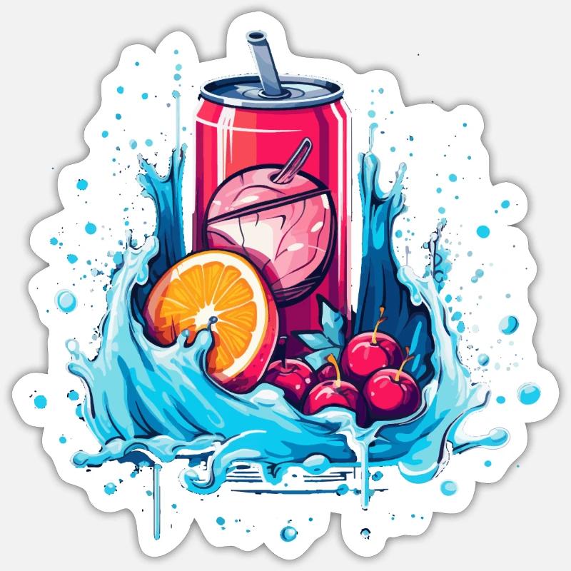 Cherry Softdrink Geschenk Sticker Größe S (10 x 10 cm)