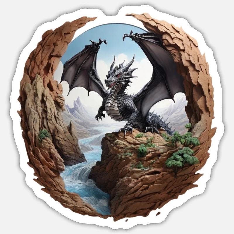 Drache Sticker Größe S (10 x 10 cm)