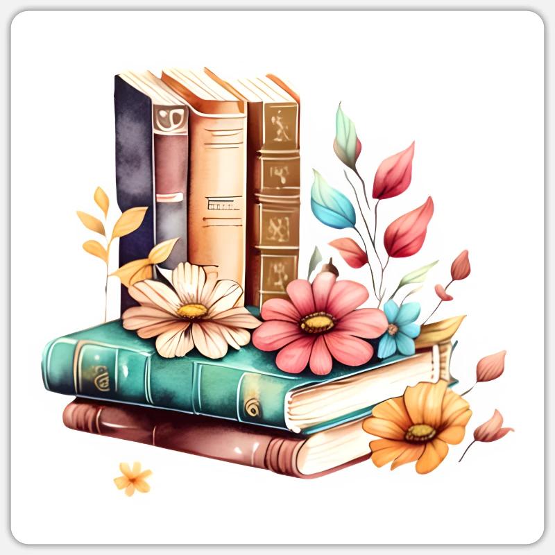 Book Lover Reading Books Reader Gift Book Sticker size S (10 x 10 cm)
