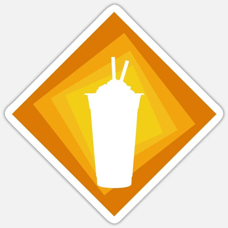 Boba Bubble Tea Bubbletee - Sticker Größe S (10 x 10 cm) - Mattweiß