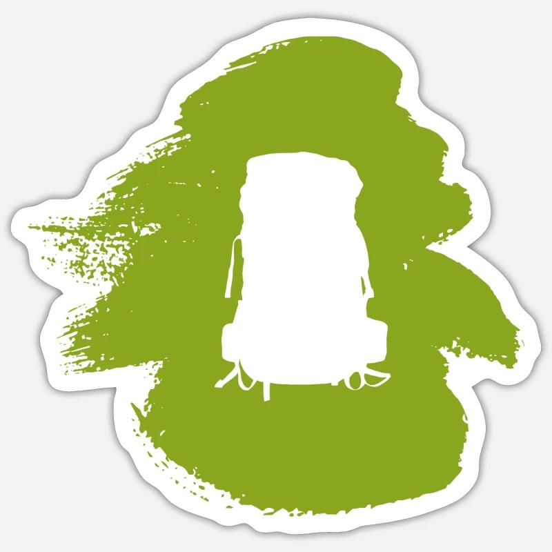 Backpack Backpack Hiker - Sticker size S (10 x 10 cm) - white matte