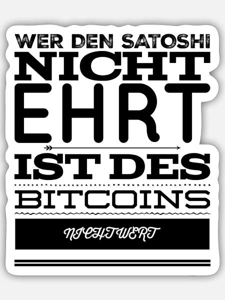 bist du es wert? - Sticker Größe S (10 x 10 cm) - Mattweiß