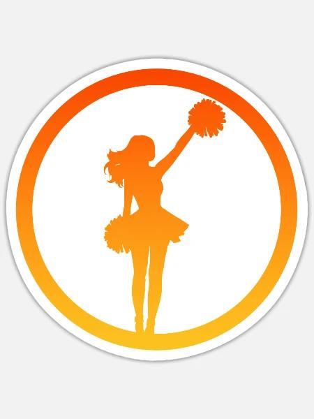 Bommel Cheerleading Bommel - Sticker Größe S (10 x 10 cm) - Mattweiß