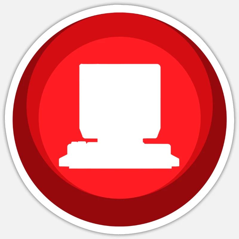 Computer Nerd Computer Sticker size S (10 x 10 cm)