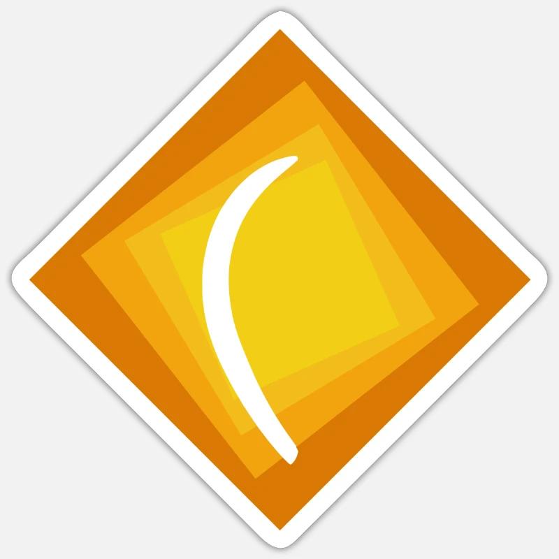 Boomerang Lancer Bâton Lancer - Sticker taille S (10 x 10 cm) - blanc mat