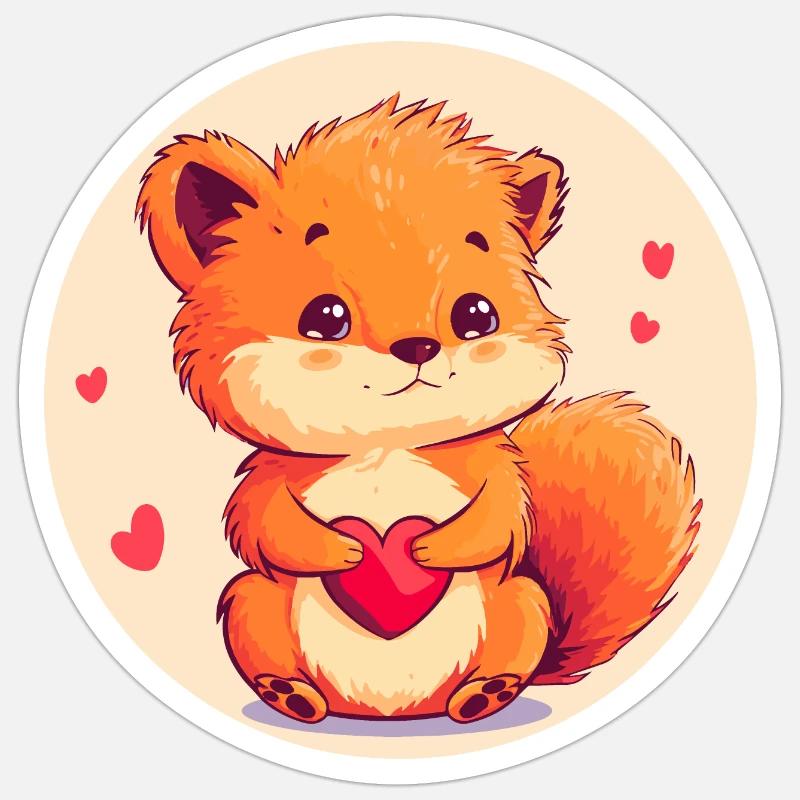 Affection câline - Sticker taille S (10 x 10 cm) - blanc mat